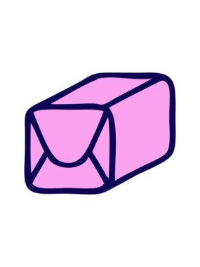 neon ışık efekti bir kağıt parselinin çizgi filminin animasyonu