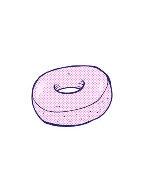 Çizgi film donutunun satış animasyonu