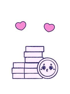 dönen kalp animasyonu Para Tebeşiri Çizim