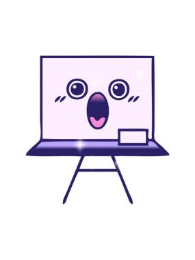 Beyaz bir karikatürün gradyan gölgelendirme efekti