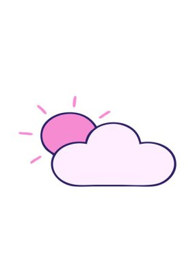 hareketli güneş ışığı ve bulutun animasyonu