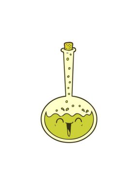 karikatür kimyasal iksirin renk animasyonu değişiyor