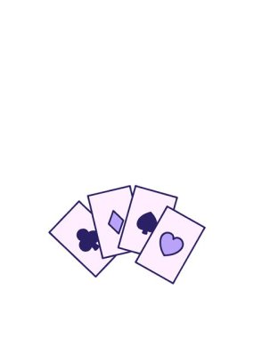 Bir iskambil kartının ikonik dövme şeklindeki görüntüsünün yükselişi ve yüzdürülmesi