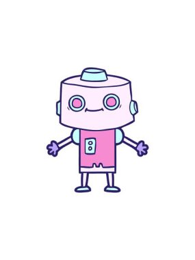 Dikkat çekici bir robot karalaması.