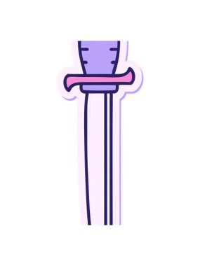 Geleneksel bir hançer stiliyle dövme stilistinin canlandırmasını piksel hale getir