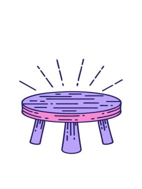 bir stil ahşap dışkısının canlandırmasının hareketli canlandırması