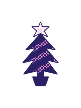 Bir Noel ağacının çizgi filminin basınçlı animasyonu