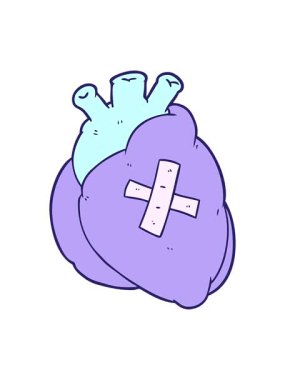 karikatür kalp animasyonunu bob ve durdurur