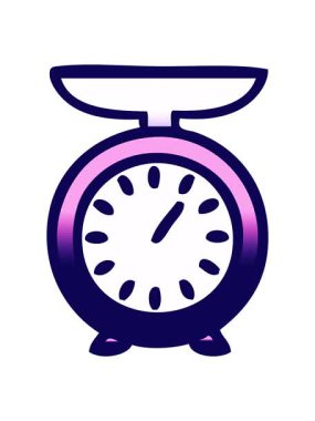 Neon ışık efekti bir tartı ölçekli gradyan gölgelendirme çizgi filmi animasyonu