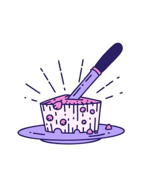 Geleneksel bir peynir dövmesi tabağının hareketli canlandırması