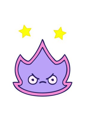 dönen yıldızlar ateş çizgi filminin sevimli animasyonları