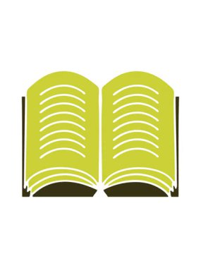 Açık bir kitap simgesinin düz sembolünün renk animasyonu değişiyor