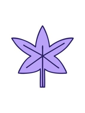 Sonbahar yaprağının tatlı çizgi filminin basınçlı animasyonu