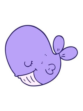 Balinanın şirin çizimlerinin hareketli animasyonları