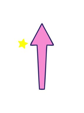 Parıldayan yıldızlar ok çizgi filminin animasyonunu etkiler.