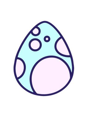 Paskalya yumurtası tasarımı çiziminin titreşimli animasyonu