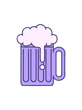 Bir bira tankardının görüntüsünün dönen hareketli animasyonu