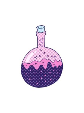 El yazması çizilmiş karikatür kimyasallarının dikkat çekici animasyonu