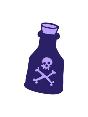 karikatür karikatür zehir şişesinin hareketli animasyonu