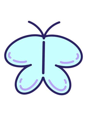 Basit, cesur bir kelebeğin titreşimli hareketli animasyonu