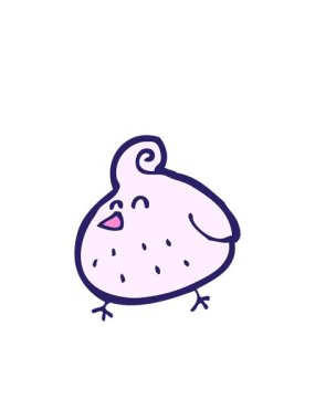 Yanıp sönen çizgisel çizgi film animasyonu sevimli parlak kuş