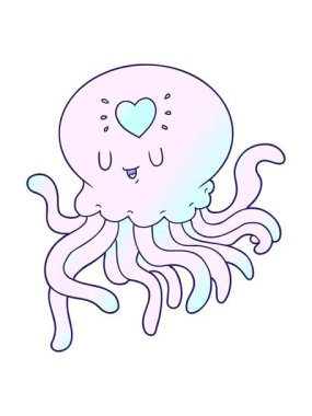 Çizgi filmlerdeki aşık denizanalarının animasyonları