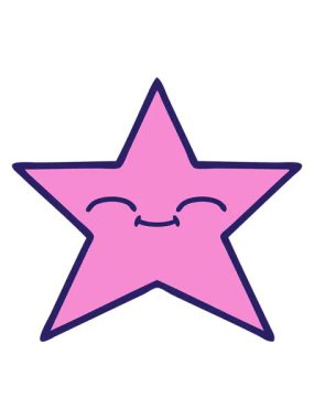 Pikselleştirme efekti. Altın yıldızın şirin bir çizgi filminin animasyonu.