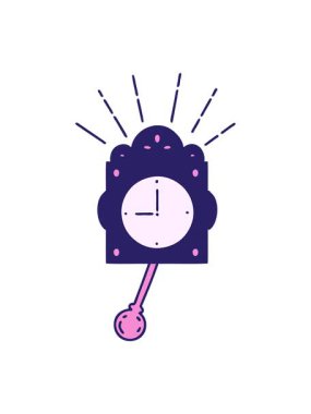 Geleneksel dövme stili tik tak saatinin hareketli animasyonu