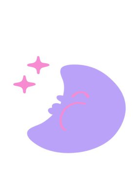 karikatür ay ve yıldızların hareketli animasyonları