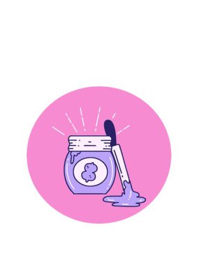 Dövme stili fıstık ezmesi ikonunun animasyonunu büyütüyorum.