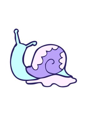 Salyangoz çiziminin hareketli animasyonu