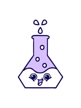 neon ışık efektleri bilim beher çizgi filminin animasyonu