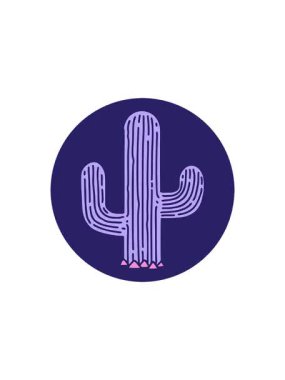 Bir kaktüsün dövme stili karalamalarının gösterişli satış animasyonu