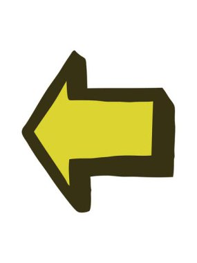 noktalı bir okun çizgi film çiziminin renk animasyonu değişiyor