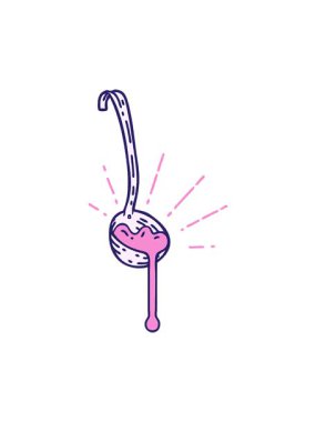 Geleneksel dövme sos kepçesinin dönen hareketli animasyonu