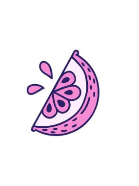 Dövmenin yatay titreşimli animasyonu geleneksel limon dilimi tarzında.