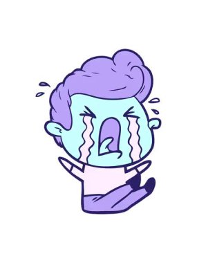 karikatür ağlayan adamın animasyonunu renklendir