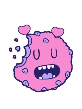 dönen kalpler çizgi film kurabiyelerinin animasyonu