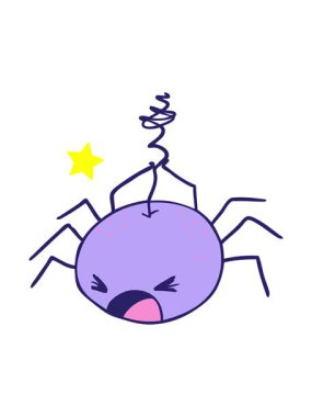 Parlayan yıldızlar cadılar bayramı örümceğinin animasyonunu etkiler