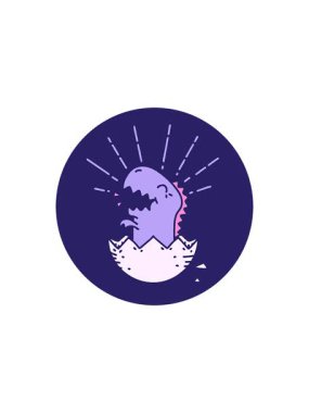 Satışlar, yumurtadan çıkan dinozor dövmesi ikonunun flaş animasyonu