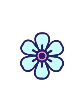 Dövme stili dekoratif çiçek resminin radyoaktif parlak animasyonu