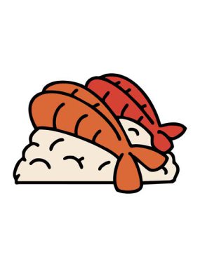 Japon karideslerinin pirinç üzerindeki hareketlerini salla ve durdur.