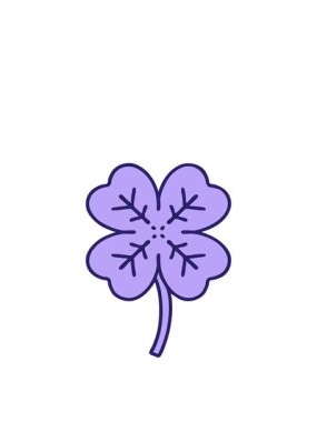 Dövmenin animasyonunu geleneksel 4 yapraklı yonca stilinde genişletiyor.