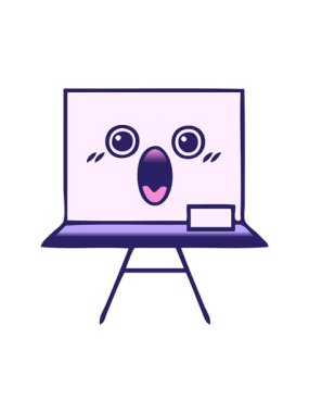 Beyaz bir karikatürün gradyan gölgeli animasyonunu salla ve durdur