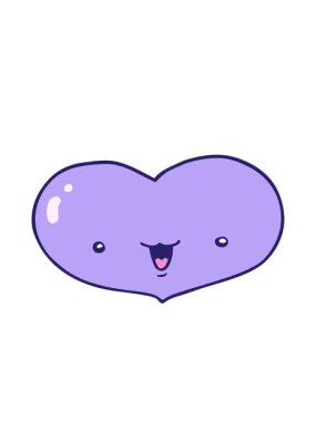 karikatür aşk kalp karakterinin hareketli animasyonu