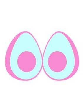 Avokado illüstrasyonunun titrek hareket animasyonu