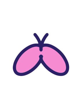 Basit sevimli kelebek tasarımının pixelize etkisi animasyonu