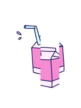 Karikatür elin bölünmüş hareket animasyonu garip süt kartonunu çizdi