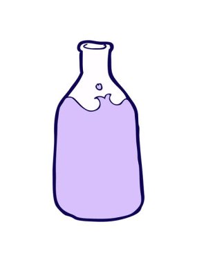 neon ışık efektleri çizgi film şişesinin animasyonu