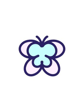 Kelebeğin basit cesur çiziminin göz alıcı satış animasyonu